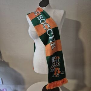 Knit Orange Green Scarf Seminole High Soccer